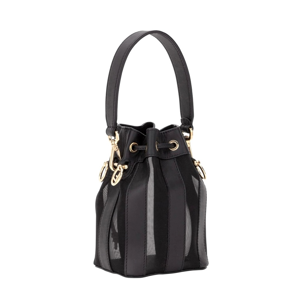 SOLD - FENDI Mini Mon Tresor Mesh & Leather Bucket Bag NWT